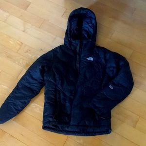 North face 550 hooded winter coat black